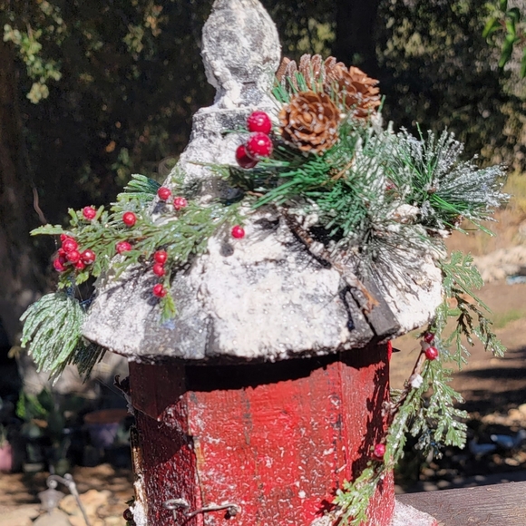 Christmas Winter Birdhouse Arrangement Bird Table Decor Farmhouse Rustic Cabin - Picture 4 of 11